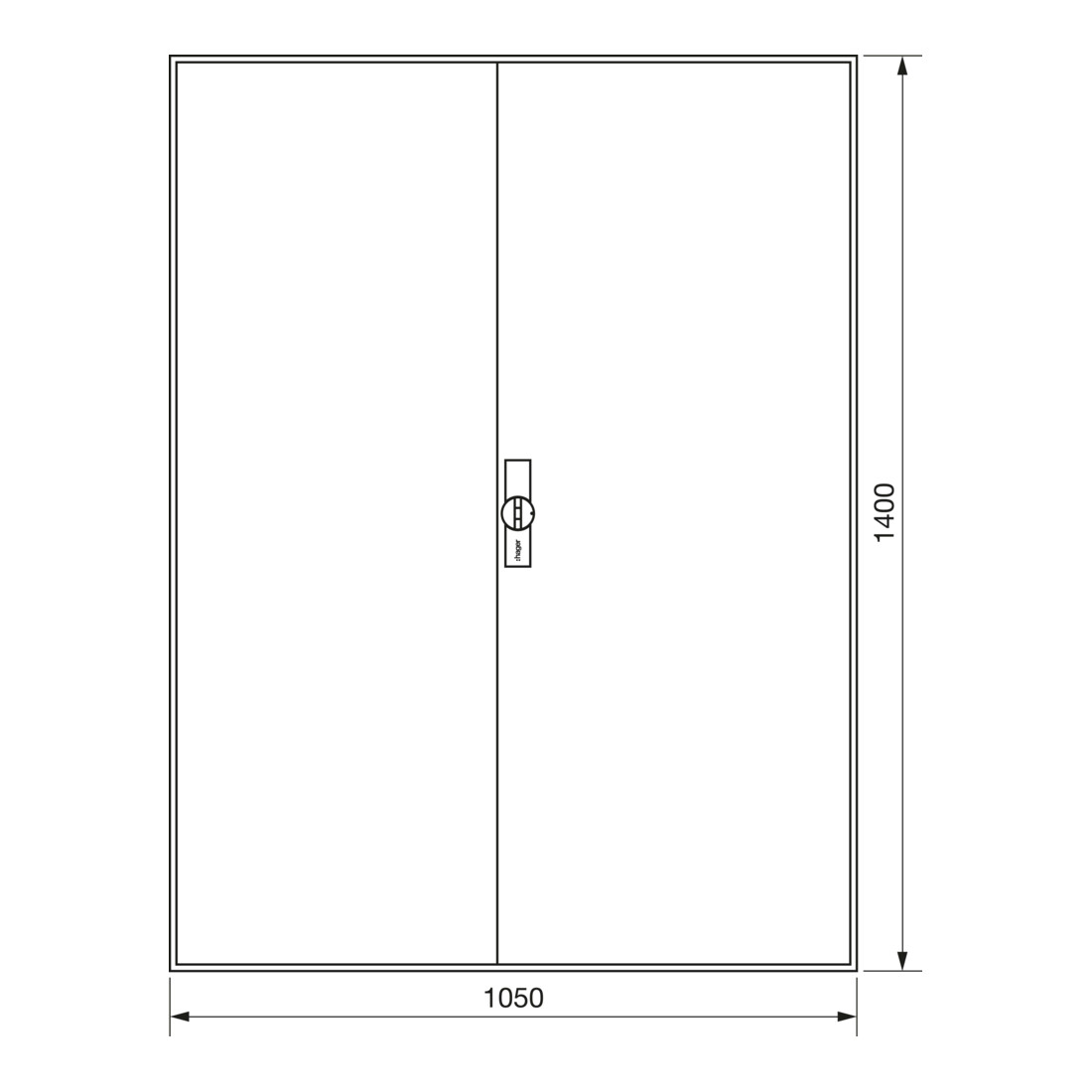 Hager Armoire compteur universZ 1400×1050×205, IP44 ZB54S