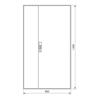 Hager Armoire compteur universZ 1400×800×205, IP44 ZB53S