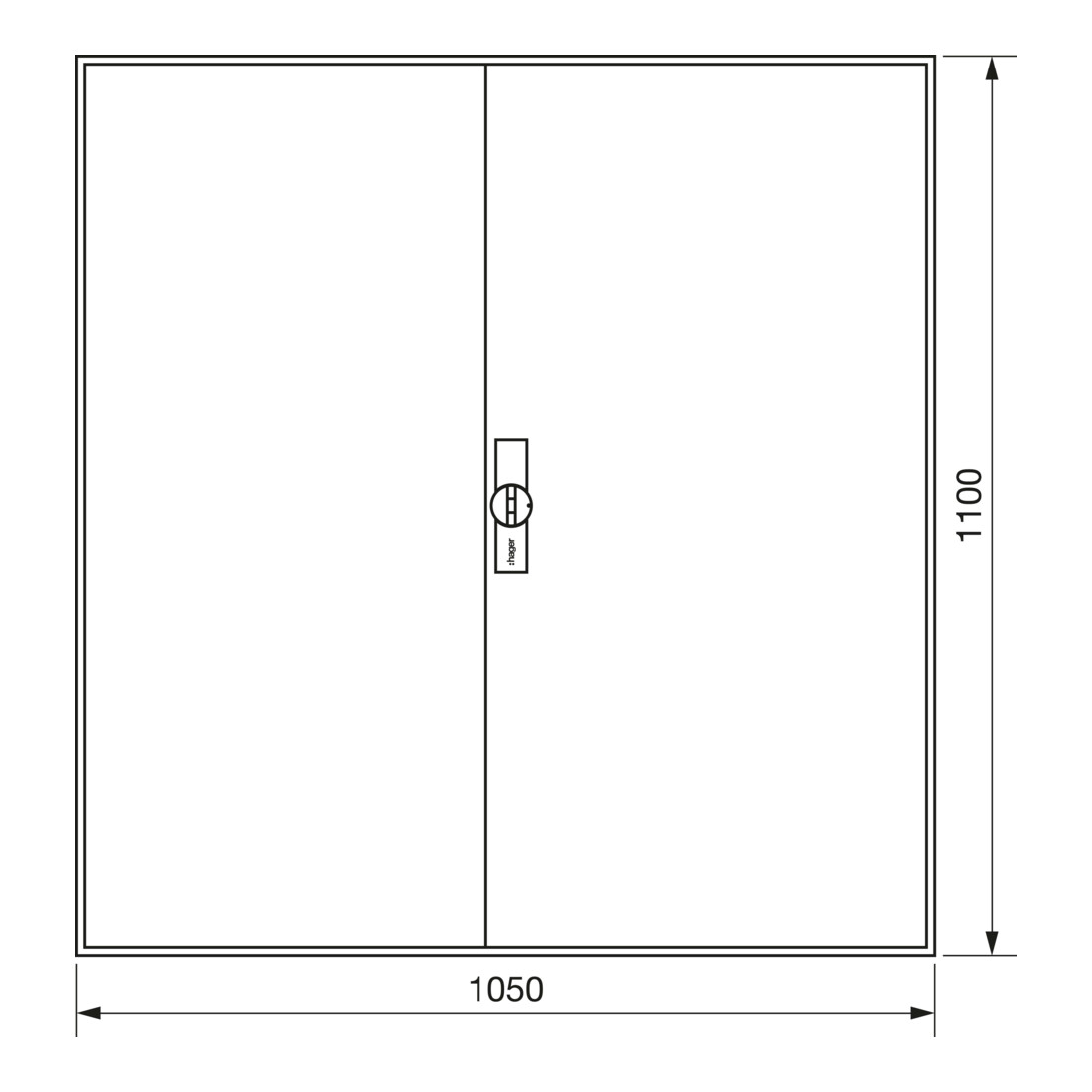 Hager Armoire de comptage universZ 1100×1050×205, IP44 ZB34S