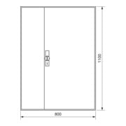 Hager Armoire de comptage universZ 1100×800×160, IP44 ZB33ES-1