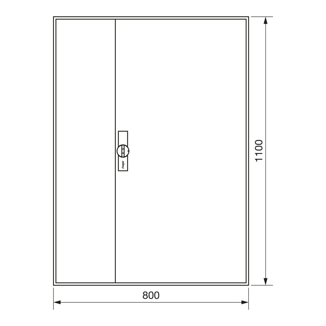 Hager Armoire de comptage universZ 1100×800×160, IP44 ZB33ES