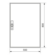 Hager Armoire de comptage universZ 800×550×205, IP44 ZB12S-1