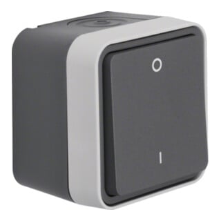 Hager Ausschalter AP 2-polig grau WNC008