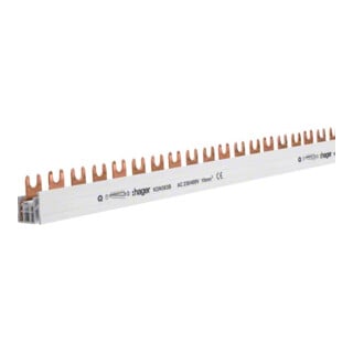 Hager Barre de phase 3P, 10 mm², 57 mod, fourche KDN363B