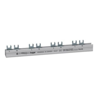 Hager Barrette de phase 2P, embout fourche 10mm² KDN263AZ