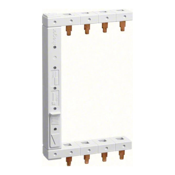 Hager Barrette de phase 3+N 2 rangées gauche KCF663L