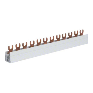 Hager Barrette de phase 3P, 10 mm², 12 mod, fourche KDN363A
