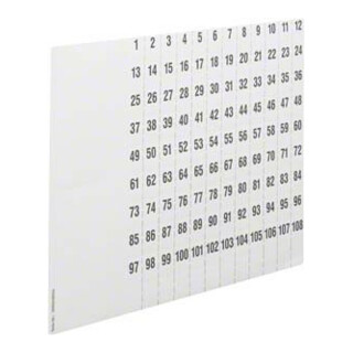 Hager Beschriftungsbögen,uniZ Nummerier.1-108 ZZ90C (VE10)
