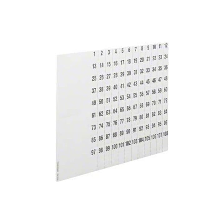 Hager Beschriftungsbögen,uniZ Nummerier.1-108 ZZ90C (VE10)