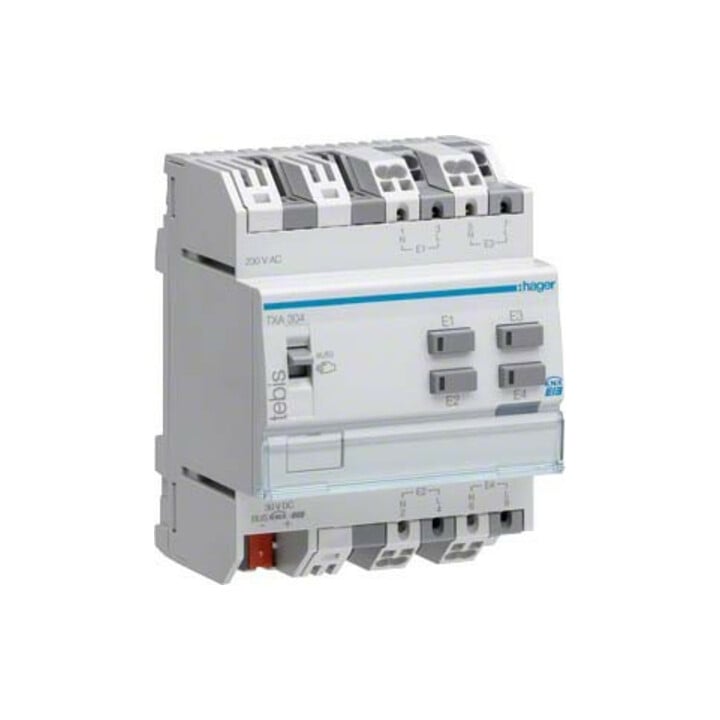Hager Binäreingang KNX,4fach,230V TXA304