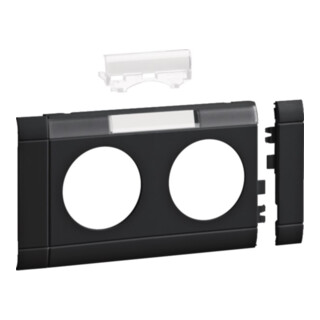 Hager Cache-prise 2 fois OT 80 mm graphite-noir