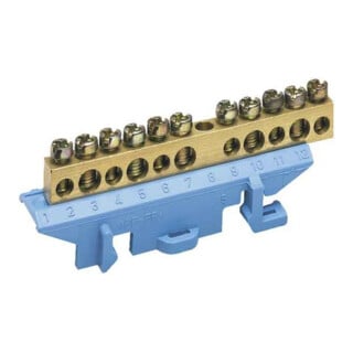 Hager Connecteur en laiton PE 11 points de connexion KM11E