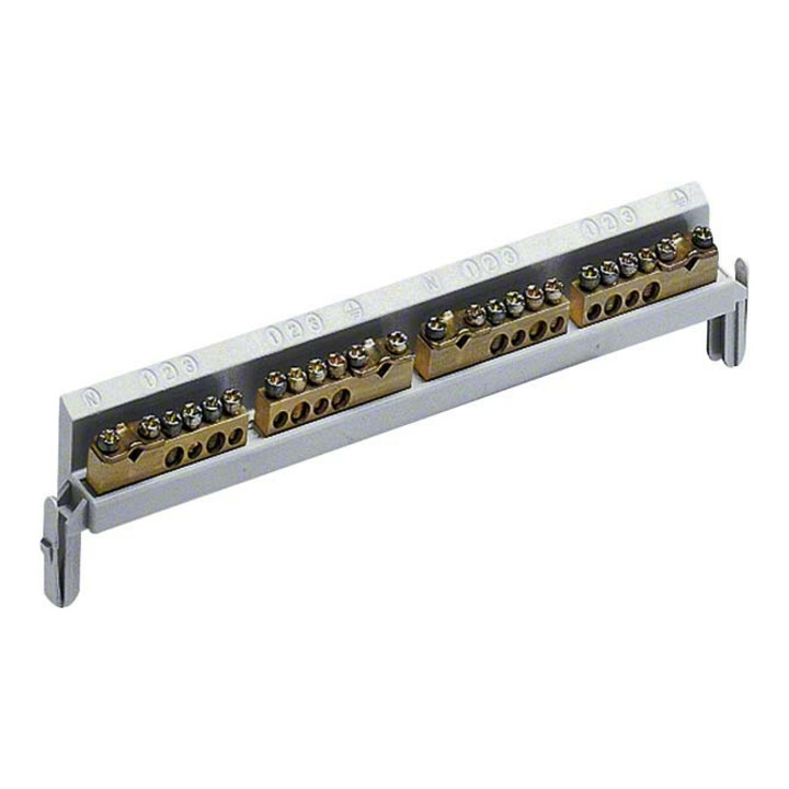 Hager Connecteur PE/N avec collier 4x5 points de connexion KM05B
