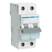 Hager Disjoncteur 2 pôles B-10A, 6kA MBN210-1