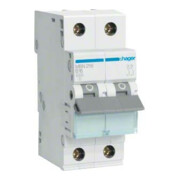Hager Disjoncteur 2 pôles B-16A, 6kA MBN216-1