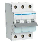 Hager Disjoncteur 3 pôles C-10A, 6kA MCN310-1