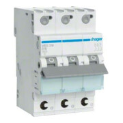 Hager Disjoncteur 3p B-16A, 6kA, 3M QC MBS316-1