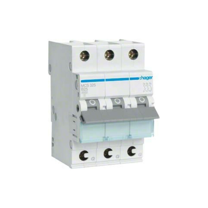 Hager Disjoncteur 3p. C-25A 6kA 3M QC MCS325