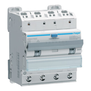 Hager Disjoncteur différentiel 4P 6kA C20A 30mA Type A ADM470QC