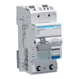 Hager Disjoncteur FI/LS ADS920D 1P+N 6kA B-20A 30mA Type A QuickConnect