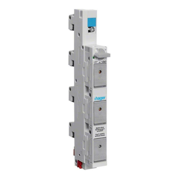Hager Disjoncteur Reversibles D02 3x63A avec Neutre, commutable L066M