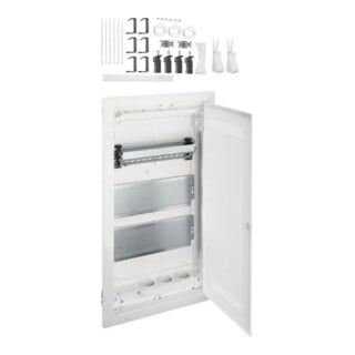 Hager Distributeur encastré volta 3 rangées avec multimédia VH36WWH
