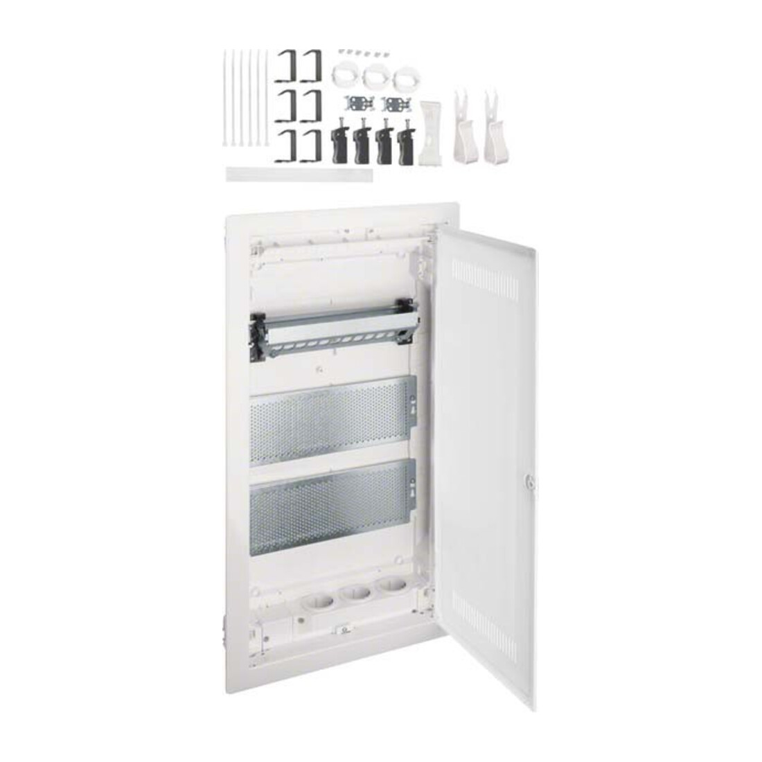 Hager Distributeur encastré volta 3 rangées avec multimédia VH36WWH