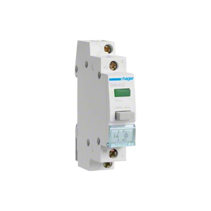 Hager Druckschalter 1S grün,230V SVN413