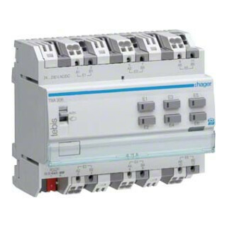 Hager Entrée binaire universelle KNX, 6 voies, 230V TXA306