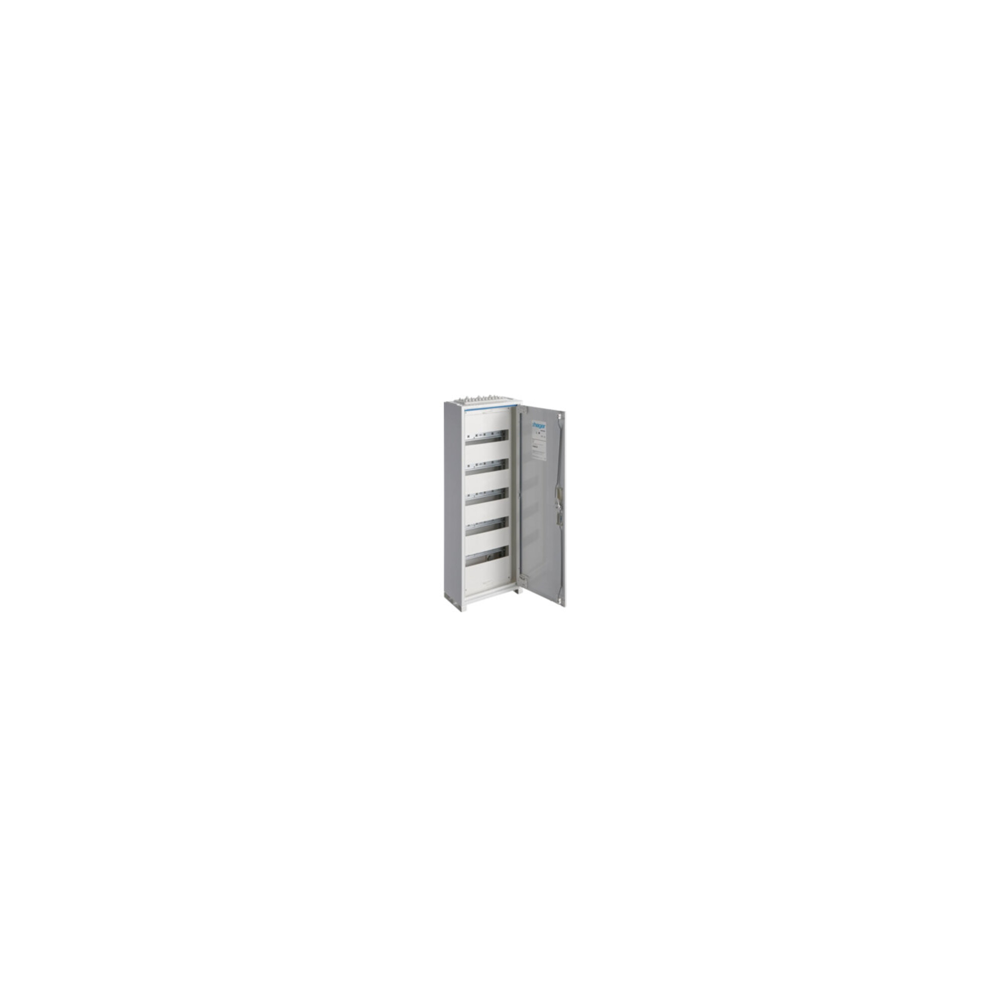Hager FWB51S Feldverteiler aus Kunststoff mit Tür und Montageplatte (800x300x161 mm, IP65) für Elektroverteilung