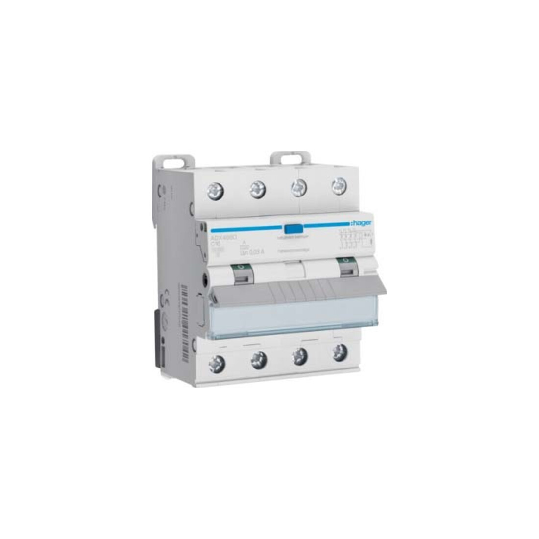Hager FI/LS-Schalter 4-polig, 10kA ADX466D