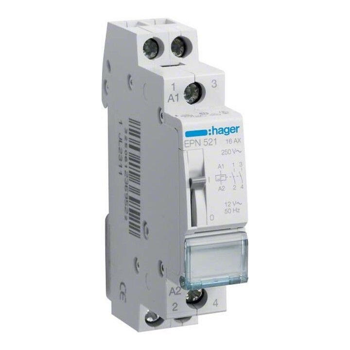 Hager Interrupteur à distance 2S, 12V, 16A EPN521