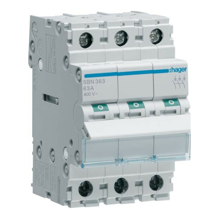 Hager Interrupteur sectionneur 3P 63A SBN363