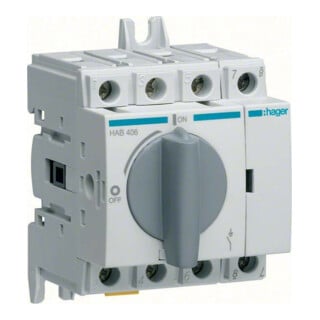 Hager Interrupteur-sectionneur 4P 63A HAB406