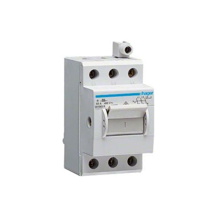 Hager Interrupteur sectionneur 63A, 3 pôles, avec borne de connexion SH363K