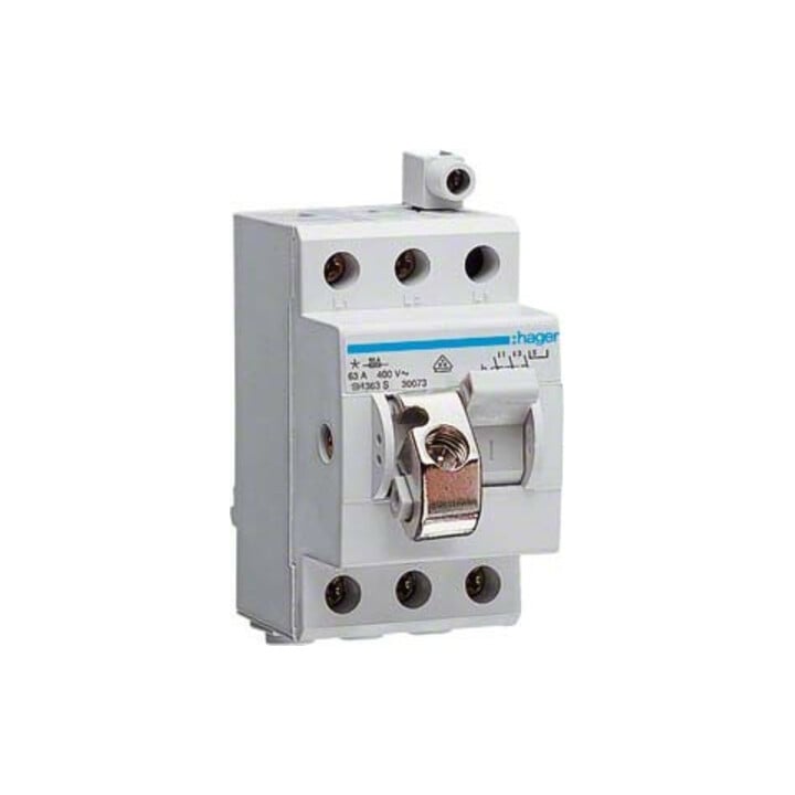 Hager Interrupteur sectionneur 63A, 3 pôles, verrouillable SH363S