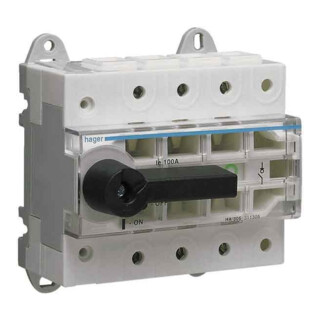 Hager Interrupteur-sectionneur modulaire 3 pôles, 125A HA306
