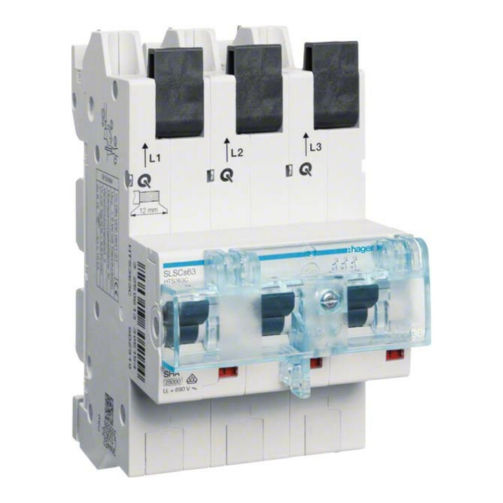 Hager Interrupteur SLS 3P Cs-63A Collecteur HTS363C