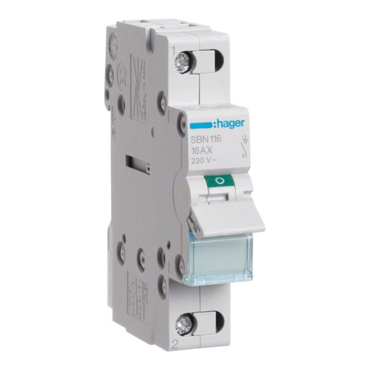 Hager Interrupteur unipolaire 16A SBN116