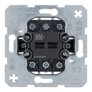 Hager Interrupteur va-et-vient double WDE303808 entrées séparées