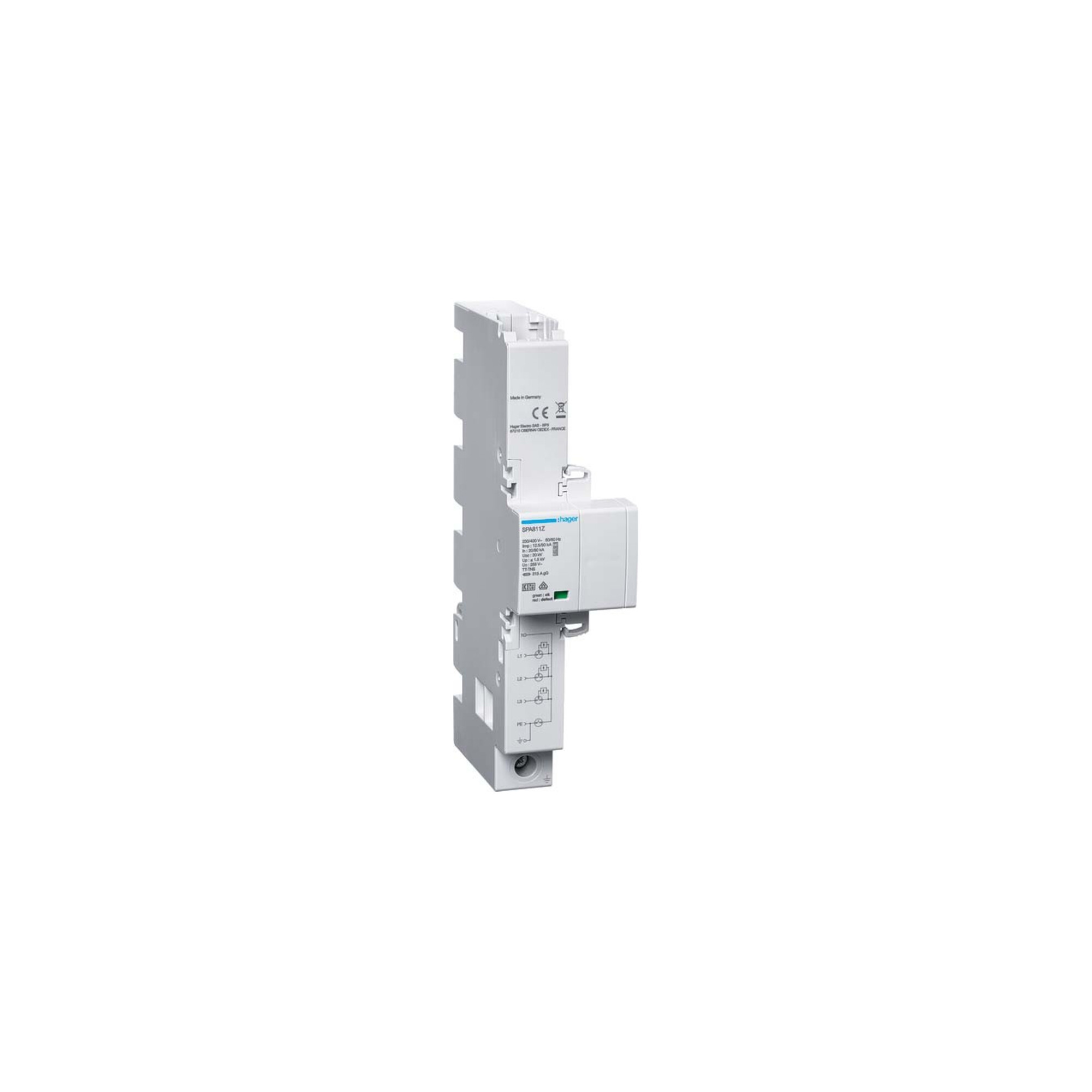 Hager Kombiableiter 4P T1+T2+T3 SPA811Z