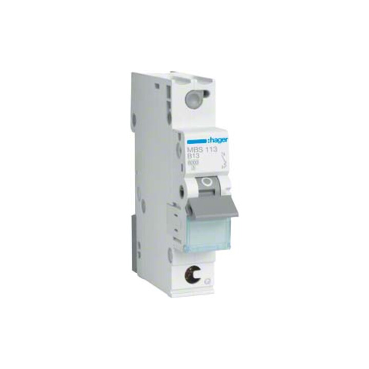 Hager Leitungsschutzschalter 1p. B-13A,6kA,1M QC MBS113