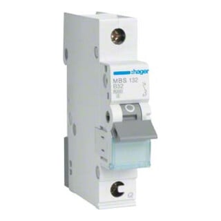 Hager Leitungsschutzschalter 1p. B-32A,6kA,1M QC MBS132