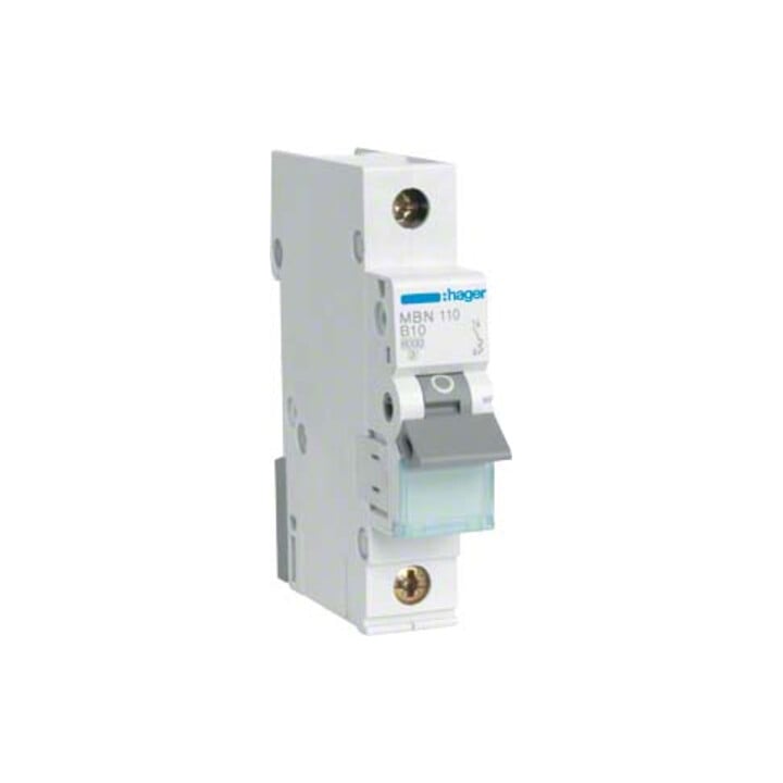 Hager Leitungsschutzschalter 1pol. B-10A, 6kA MBN110