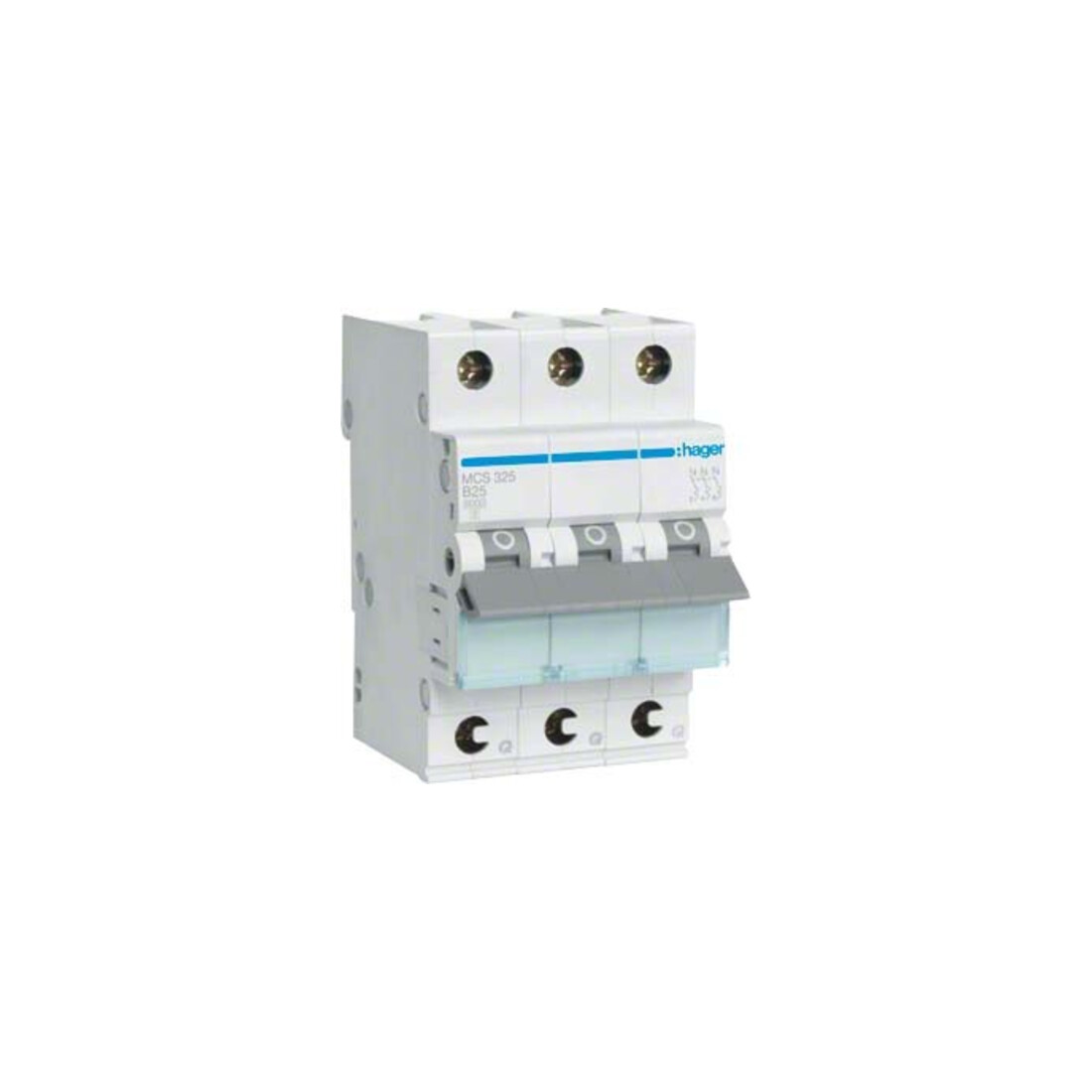 Hager Leitungsschutzschalter 3p. C-25A 6kA 3M QC MCS325