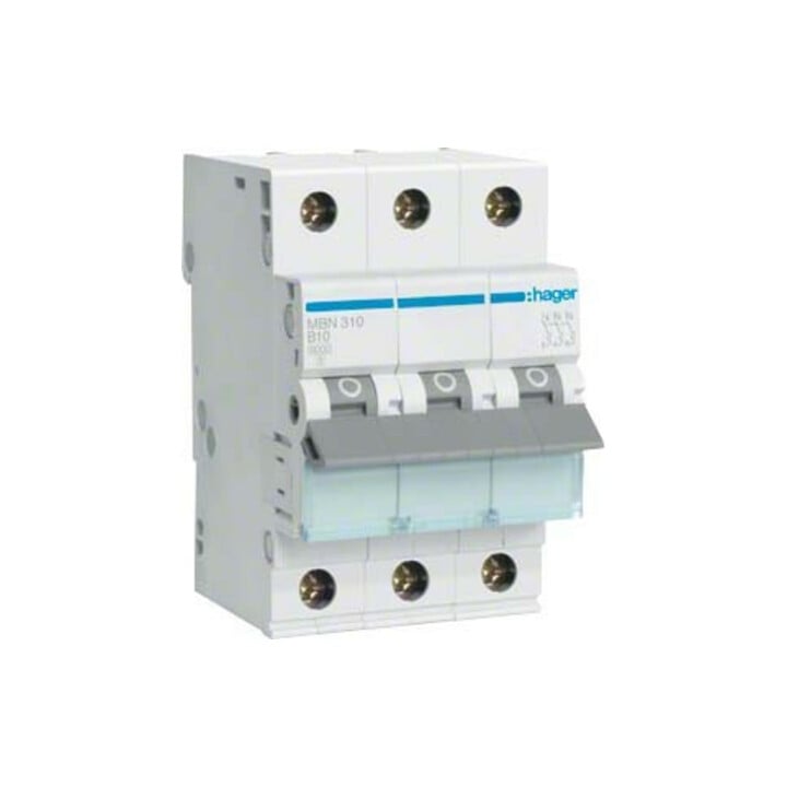 Hager Leitungsschutzschalter 3pol. B-10A, 6kA MBN310