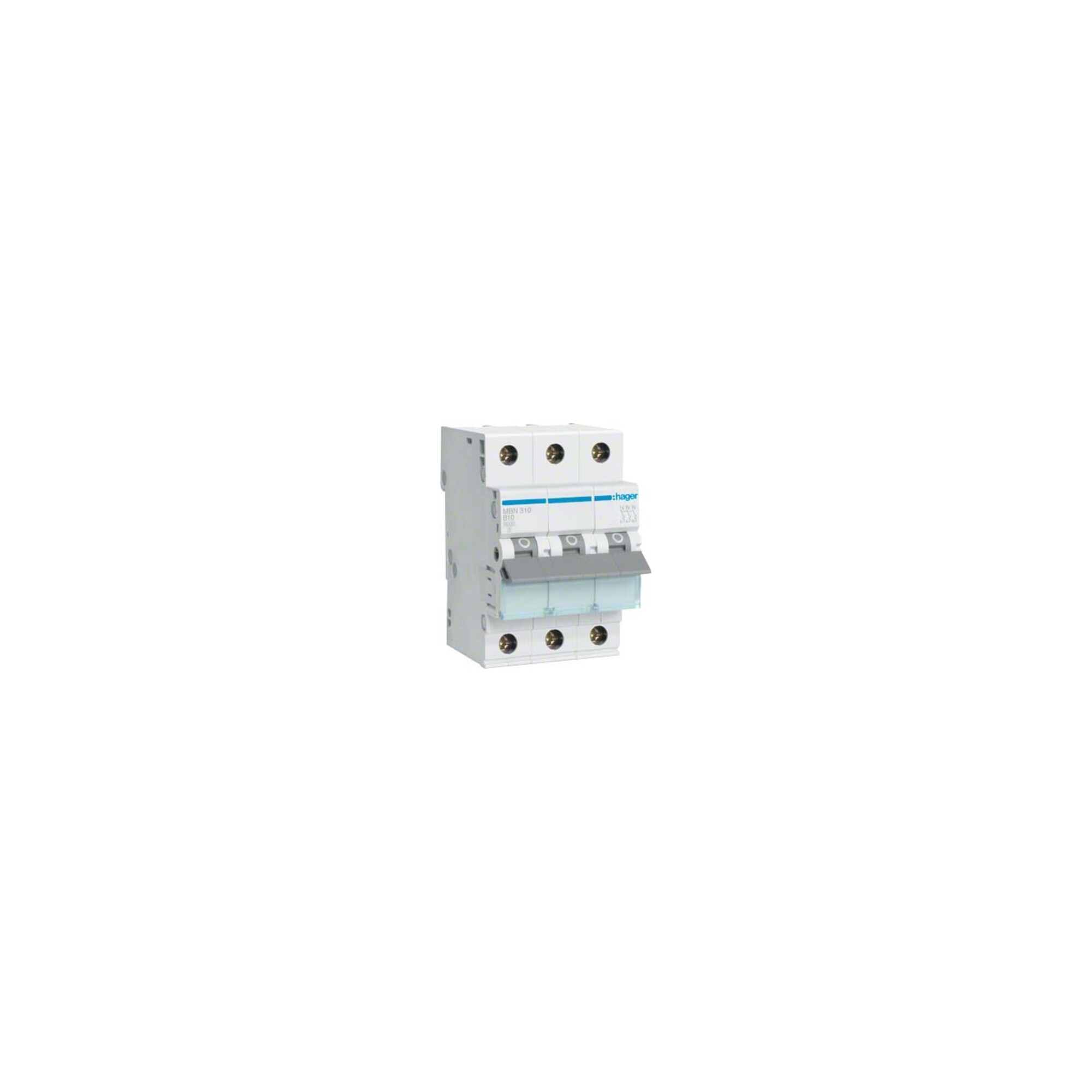 Hager Leitungsschutzschalter 3pol. B-10A, 6kA MBN310