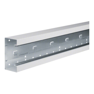 Hager Partie inférieure de goulotte de plinthe BRS651301 68 × 130 mm acier vws