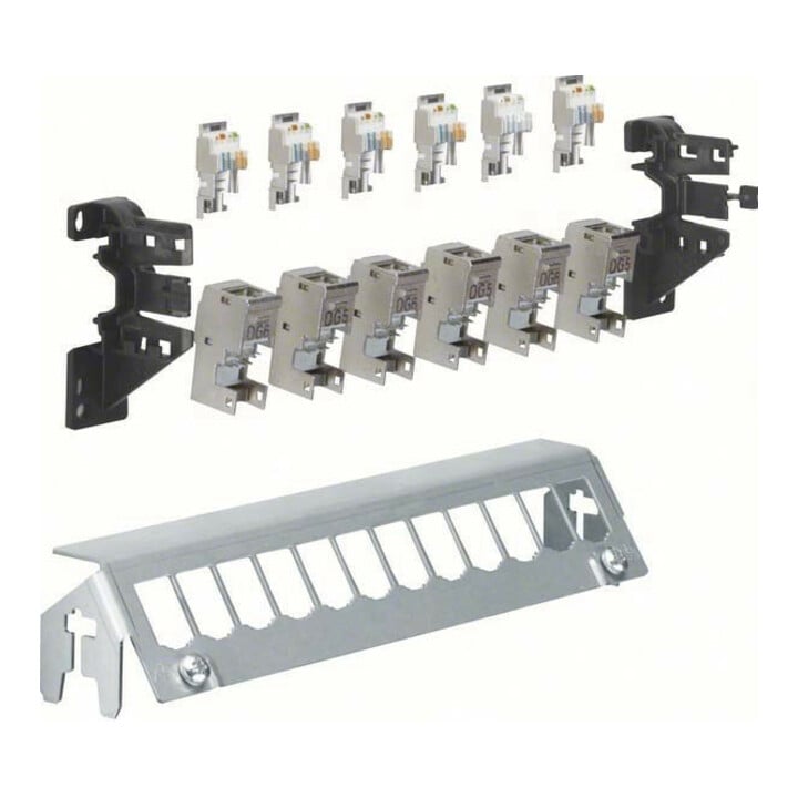 Hager Patch-panel 12 ports avec 6 modules RJ45 FZ12MM