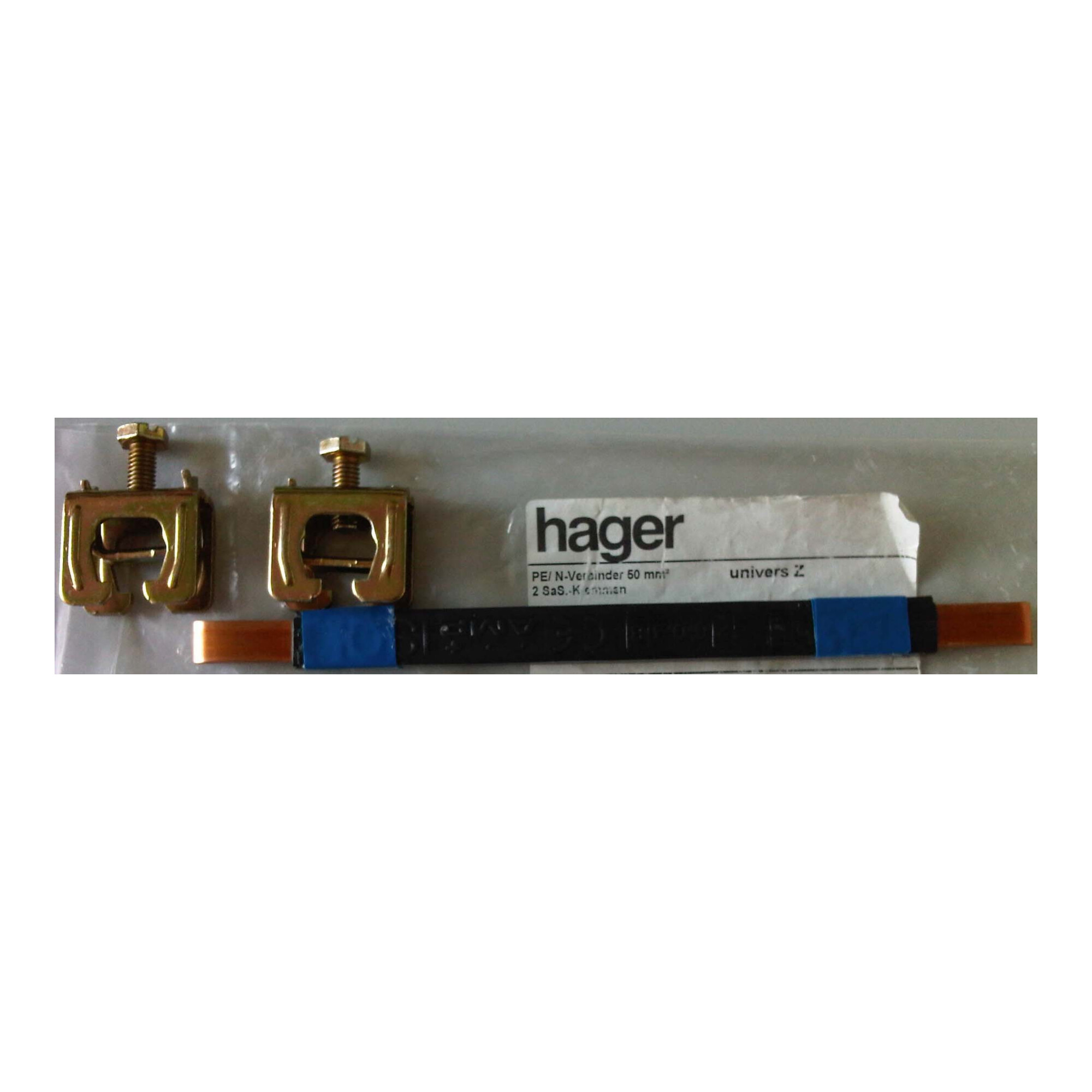 Hager PE/N-Verbinder bl,CU-Band,flexibel N75B
